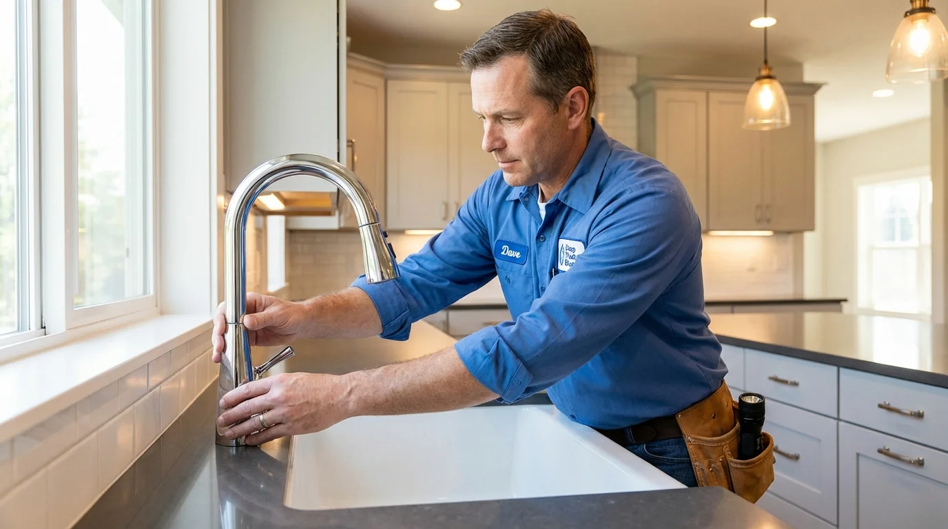 Kitchen faucet installation by Johns Plumbing LLC in Veradale