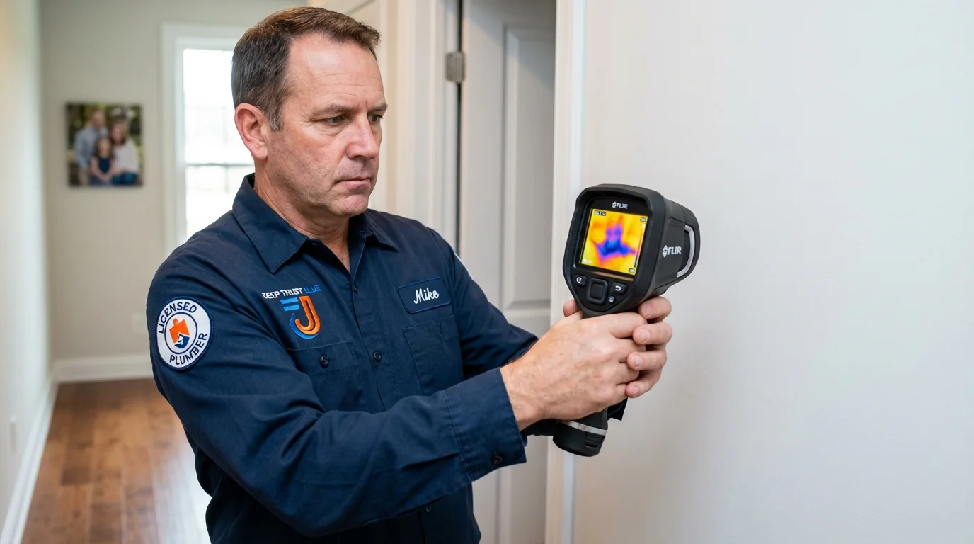 Thermal imaging leak detection by Johns Plumbing LLC in Veradale