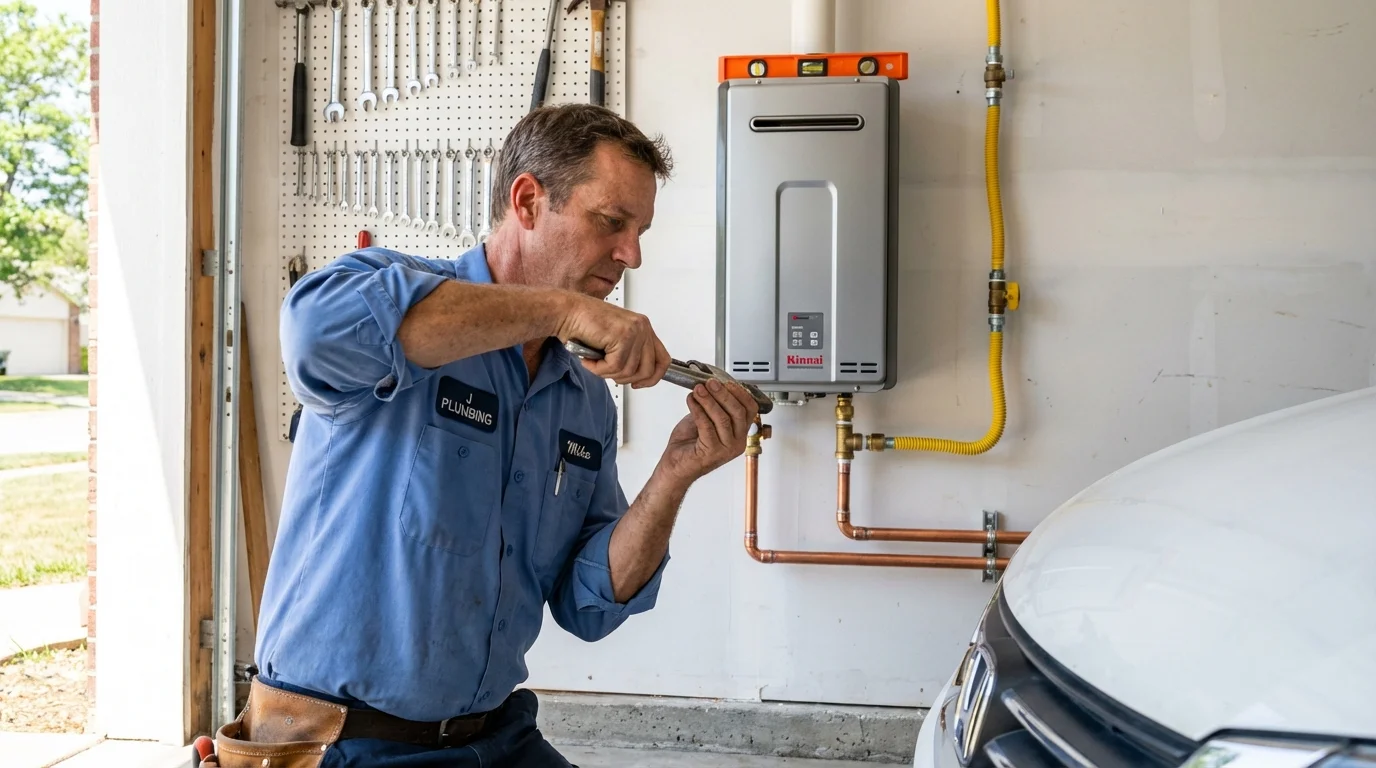 Tankless water heater installation by a Johns Plumbing LLC plumber in Veradale